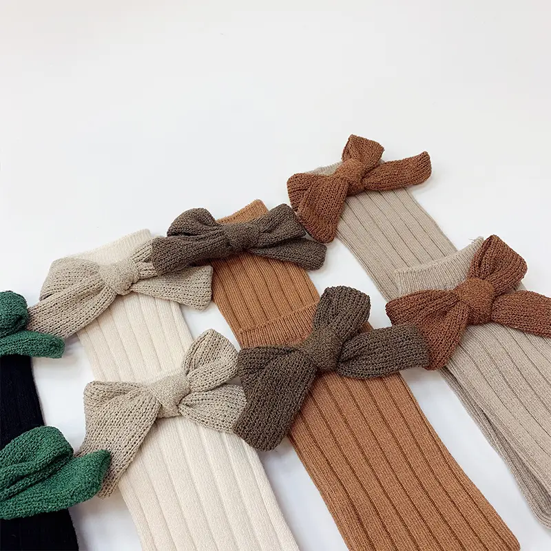 Girls Bow Bow Tied Socks Mid Calf Spring Autumn - Image 9