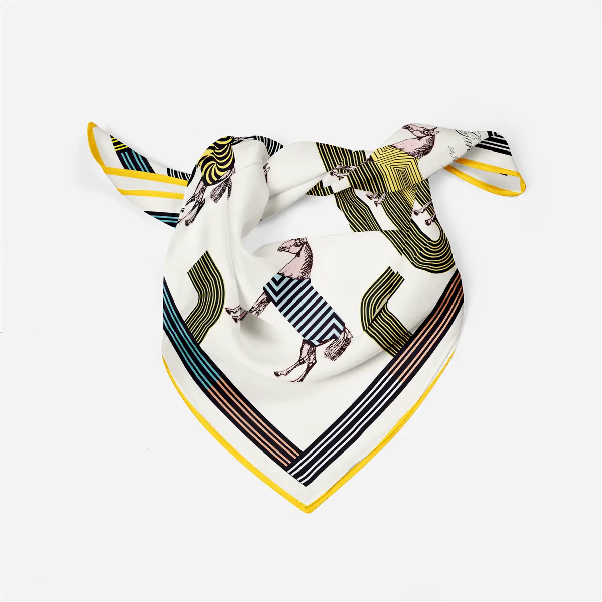 2024 Summer Silk Scarf for Women Blue Paris Design — feature 119
