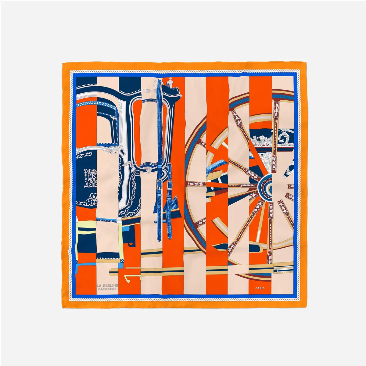 2024 Summer Silk Scarf for Women Blue Paris Design — feature 123