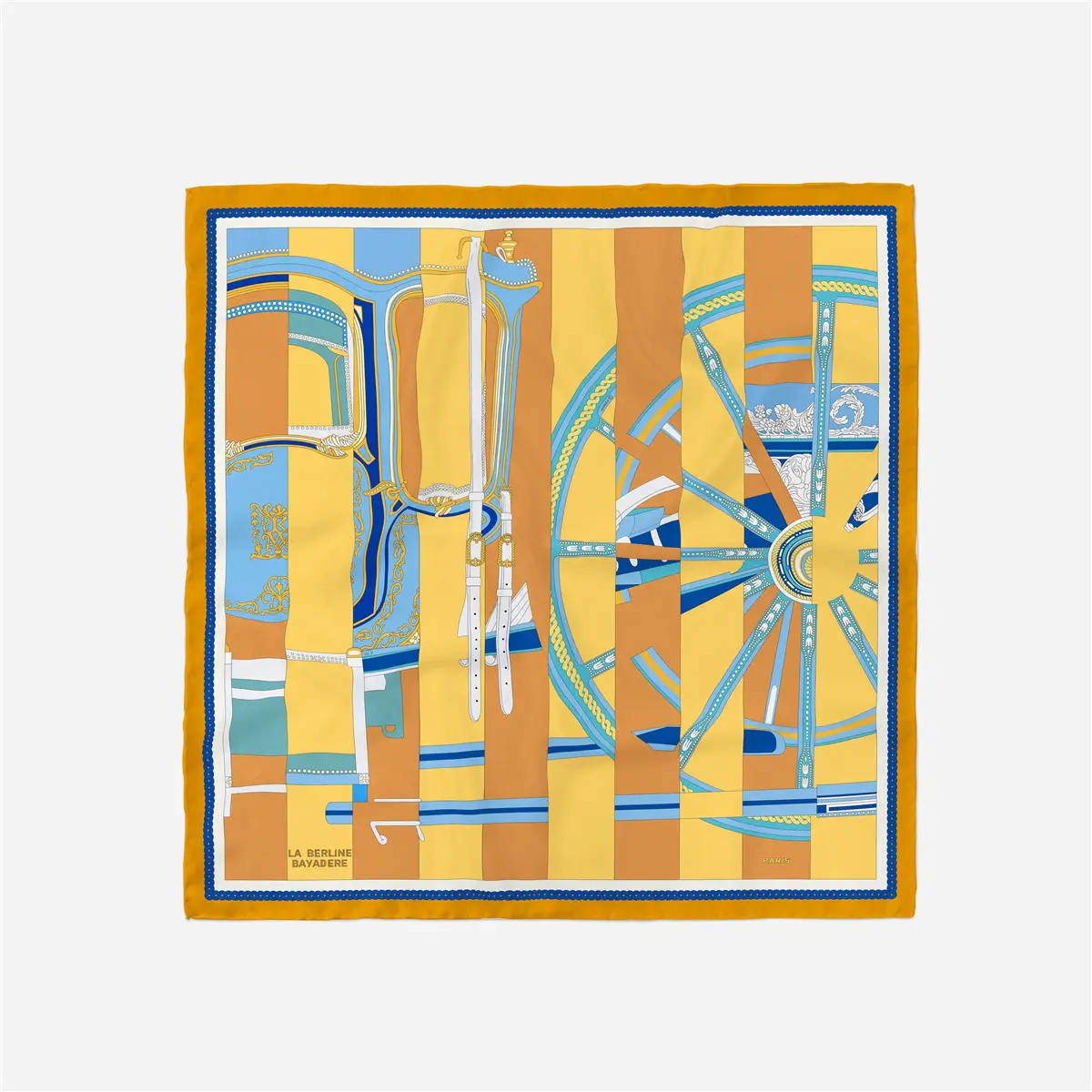 2024 Summer Silk Scarf for Women Blue Paris Design — feature 131