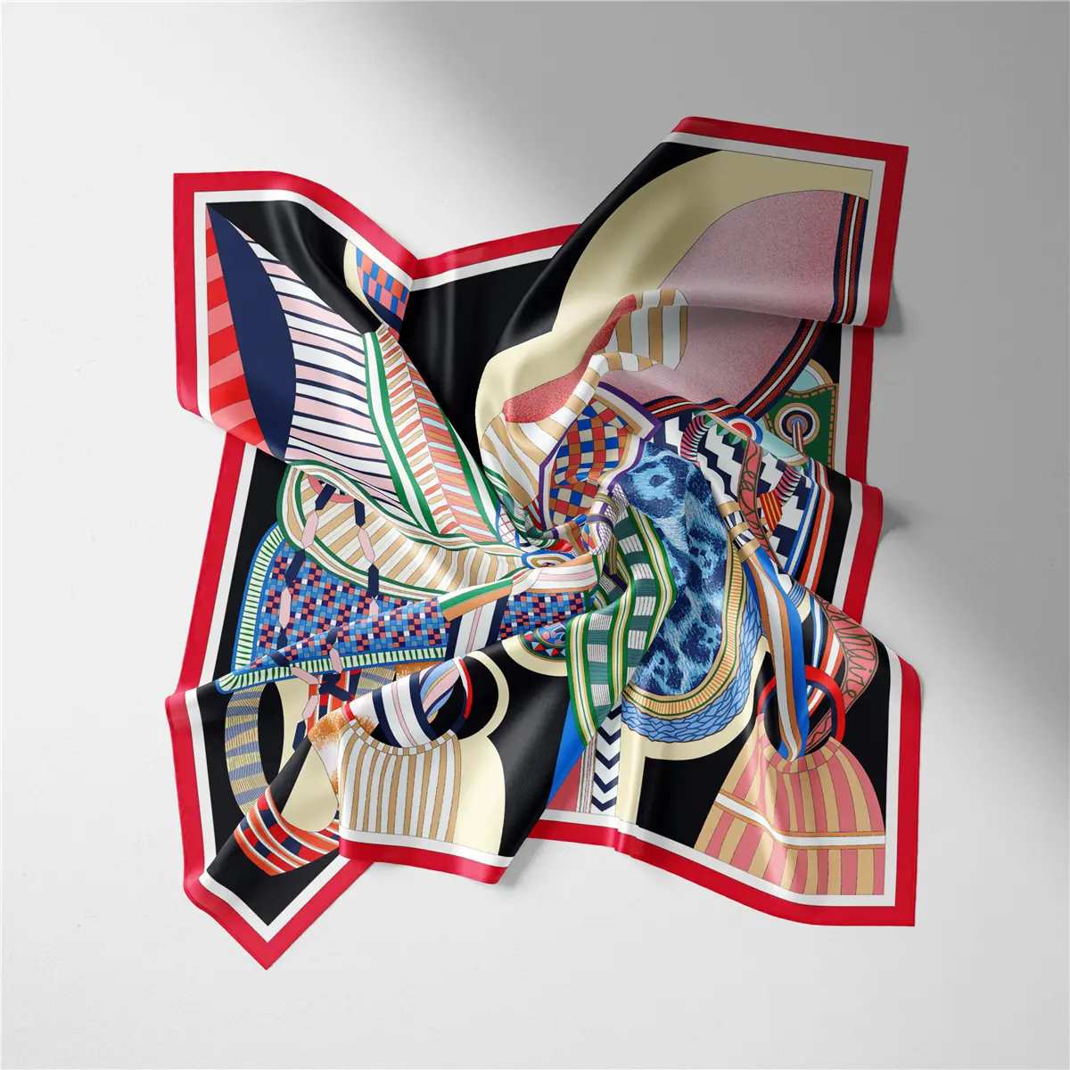 2024 Summer Silk Scarf for Women Blue Paris Design — feature 144