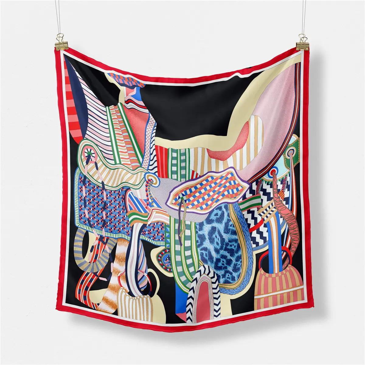 2024 Summer Silk Scarf for Women Blue Paris Design — feature 145