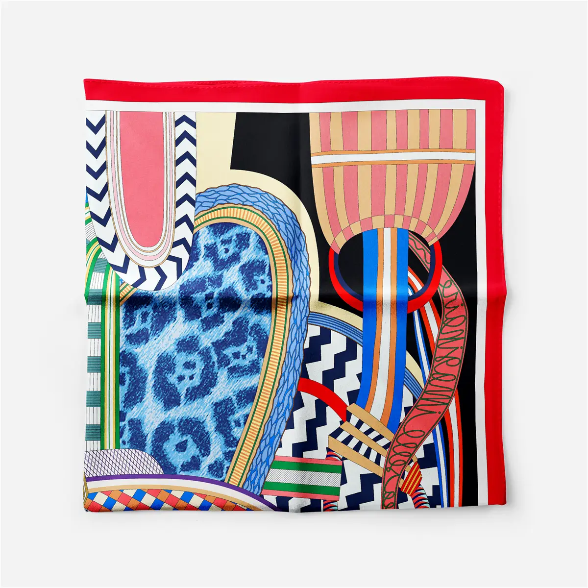 2024 Summer Silk Scarf for Women Blue Paris Design — feature 148