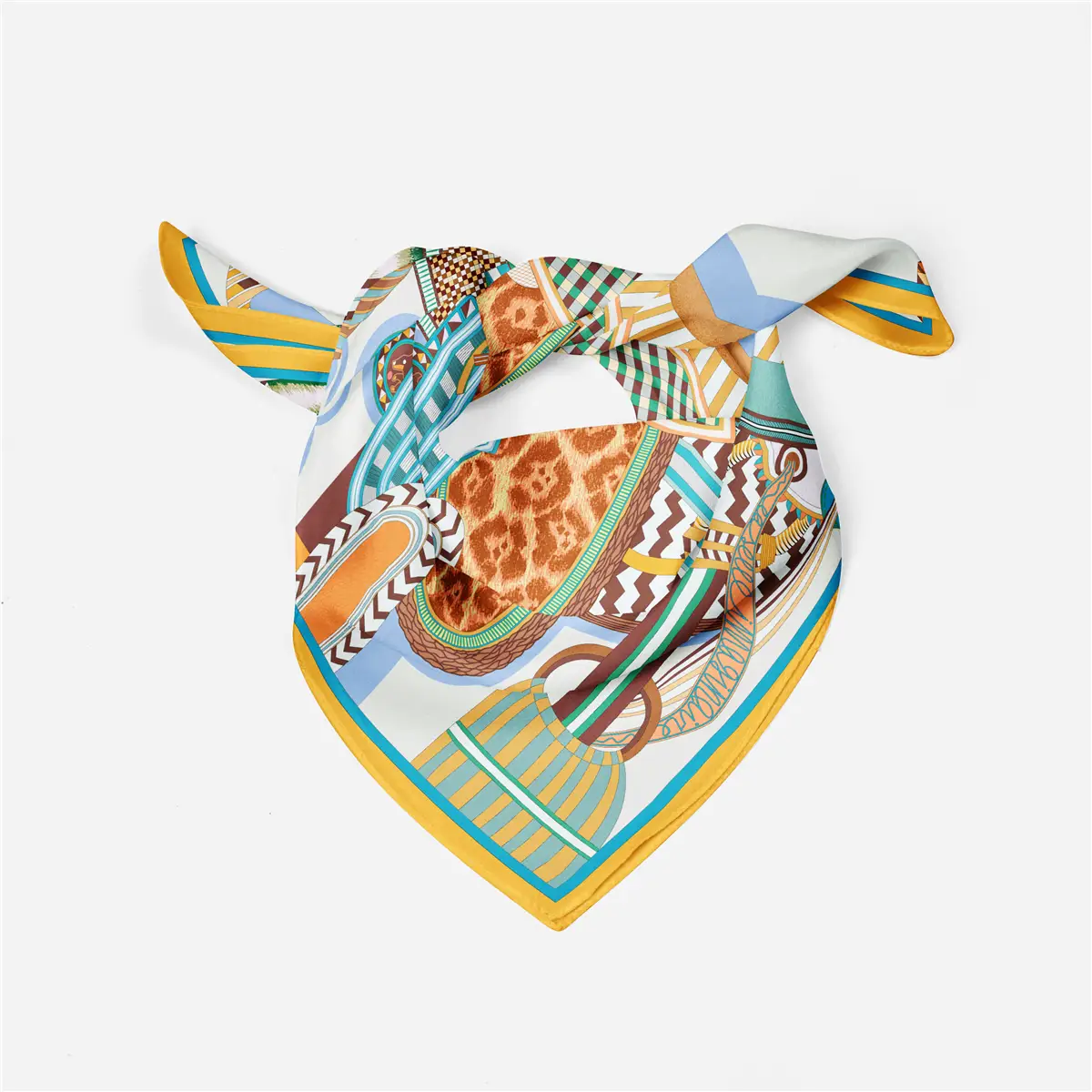 2024 Summer Silk Scarf for Women Blue Paris Design — feature 160