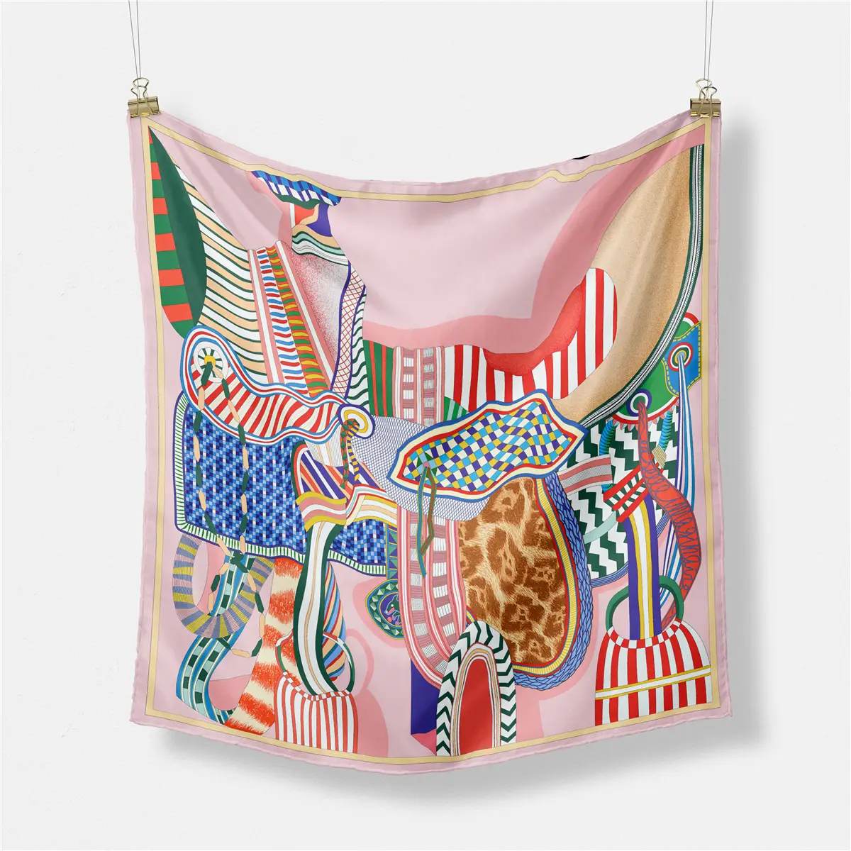 2024 Summer Silk Scarf for Women Blue Paris Design — feature 163