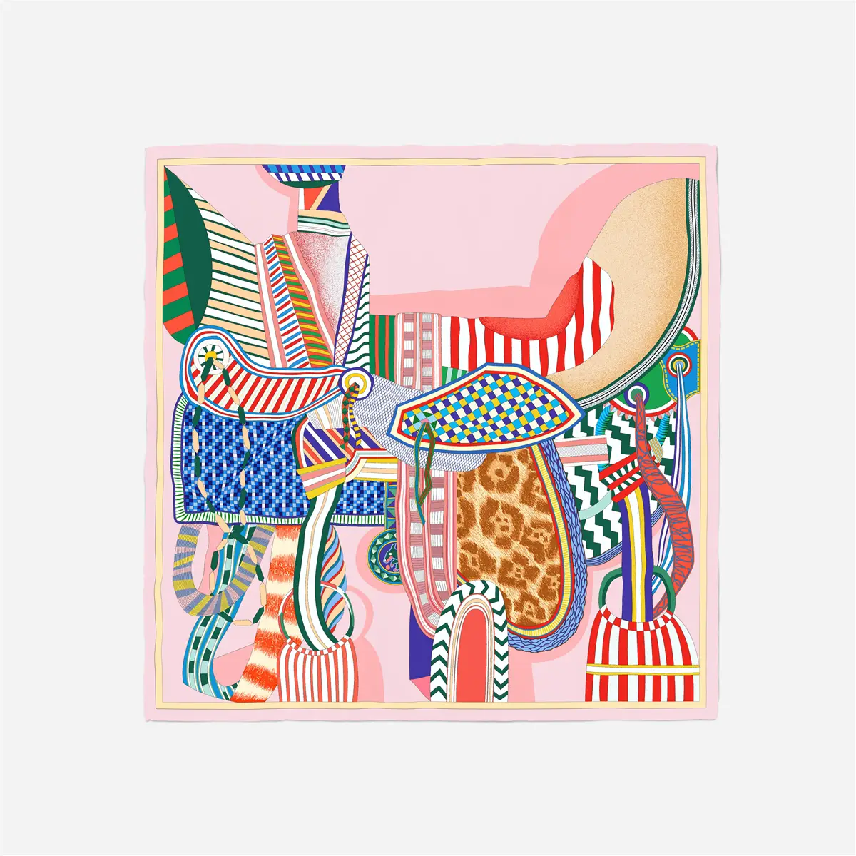 2024 Summer Silk Scarf for Women Blue Paris Design — feature 164