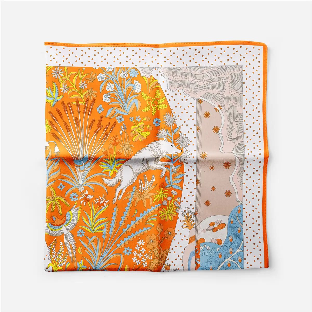 2024 Summer Silk Scarf for Women Blue Paris Design — feature 172