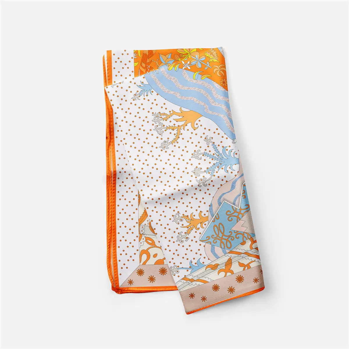 2024 Summer Silk Scarf for Women Blue Paris Design — feature 173