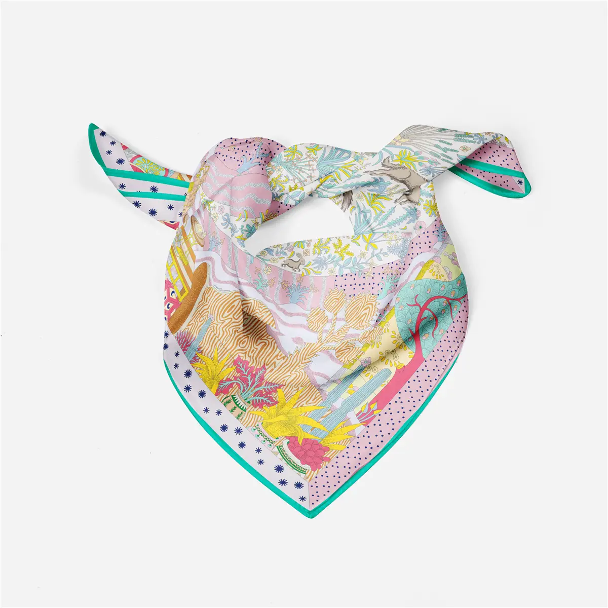 2024 Summer Silk Scarf for Women Blue Paris Design — feature 178