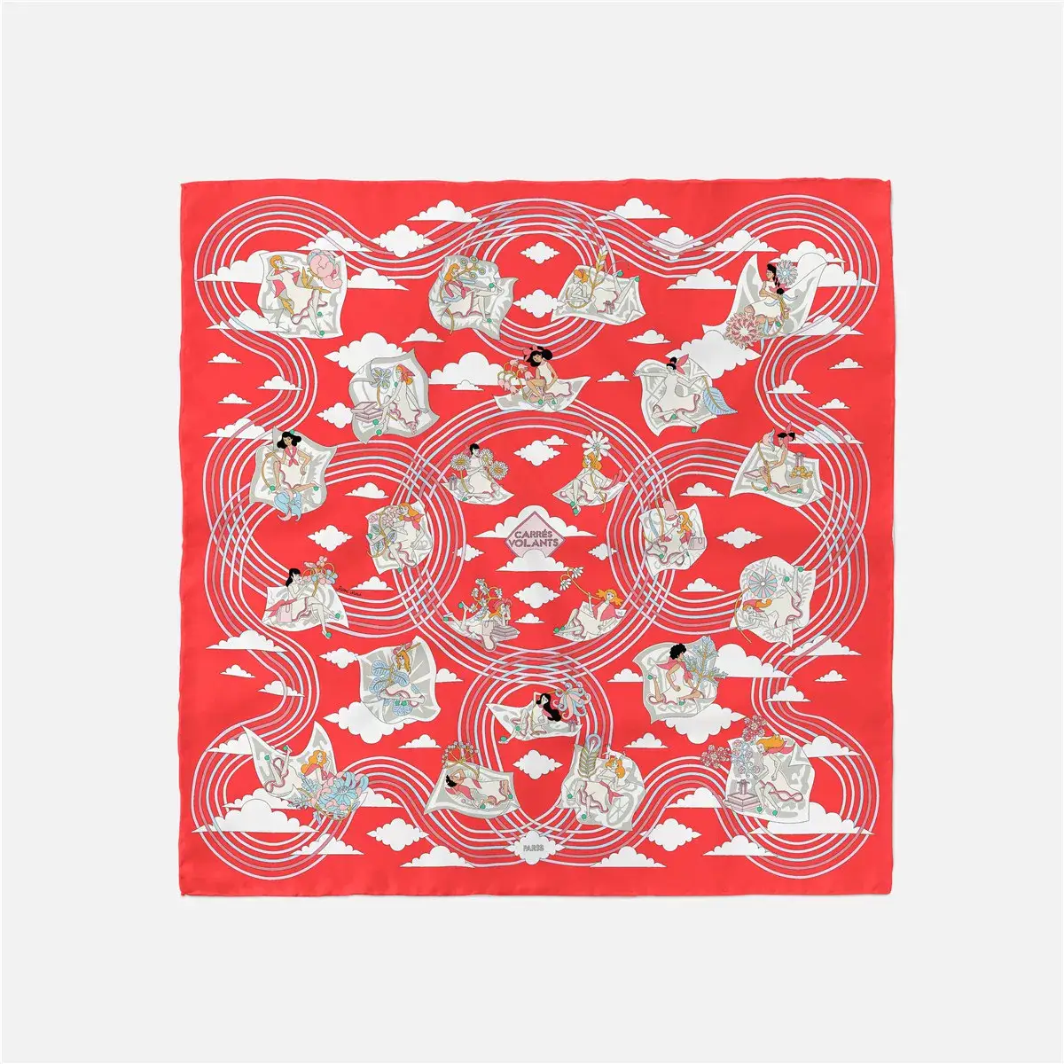 2024 Summer Silk Scarf for Women Blue Paris Design — feature 21