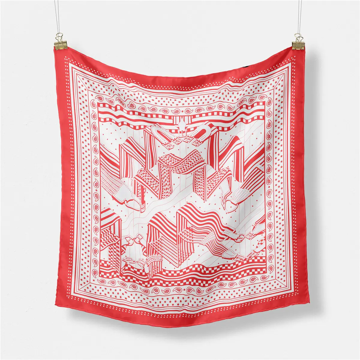 2024 Summer Silk Scarf for Women Blue Paris Design — feature 212