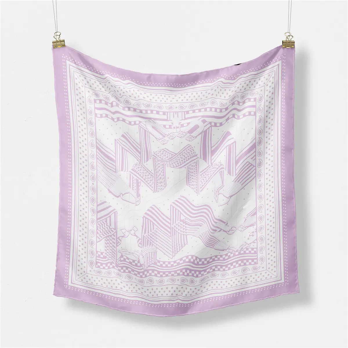 2024 Summer Silk Scarf for Women Blue Paris Design — feature 217