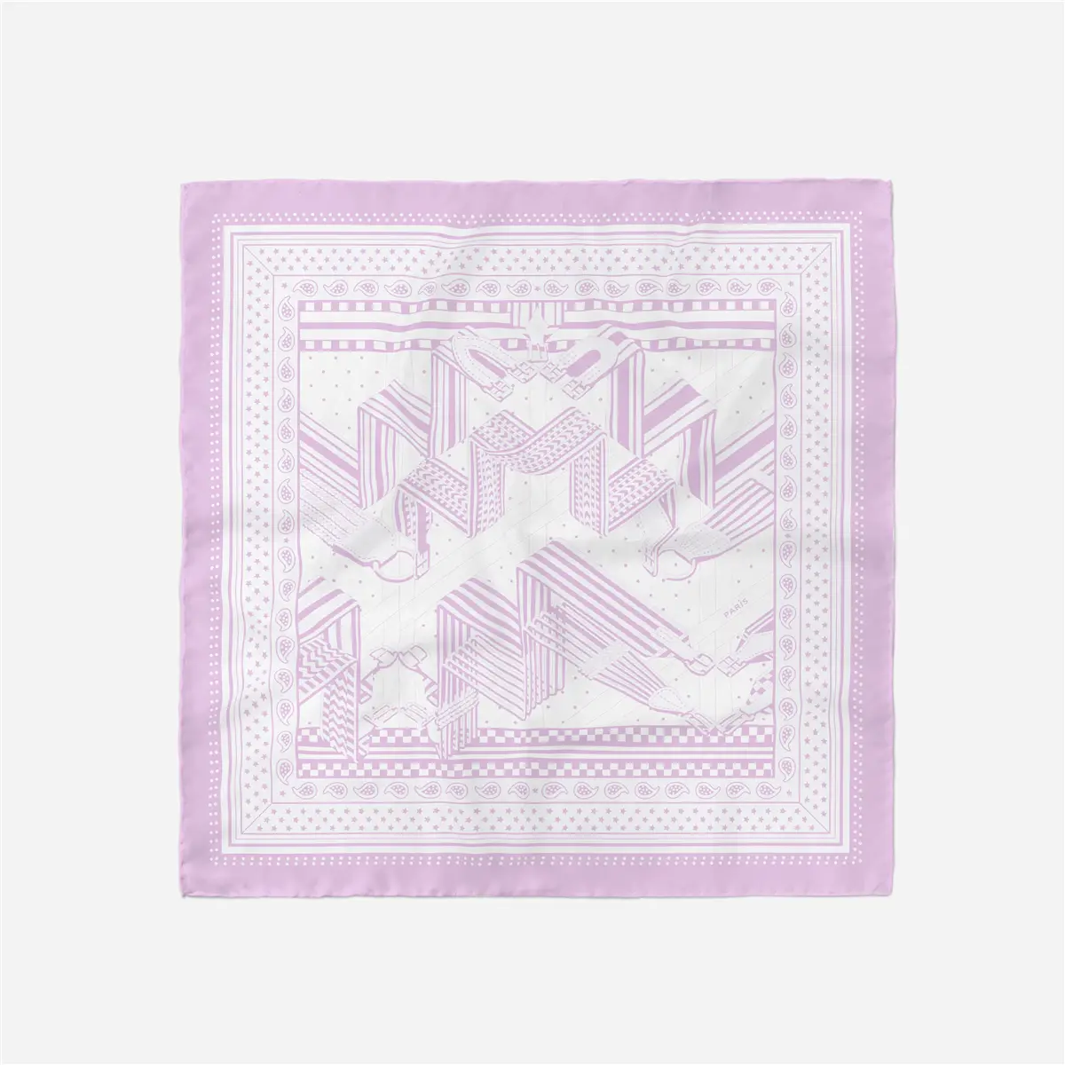 2024 Summer Silk Scarf for Women Blue Paris Design — feature 218