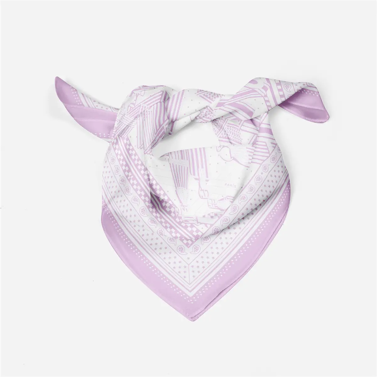 2024 Summer Silk Scarf for Women Blue Paris Design — feature 219