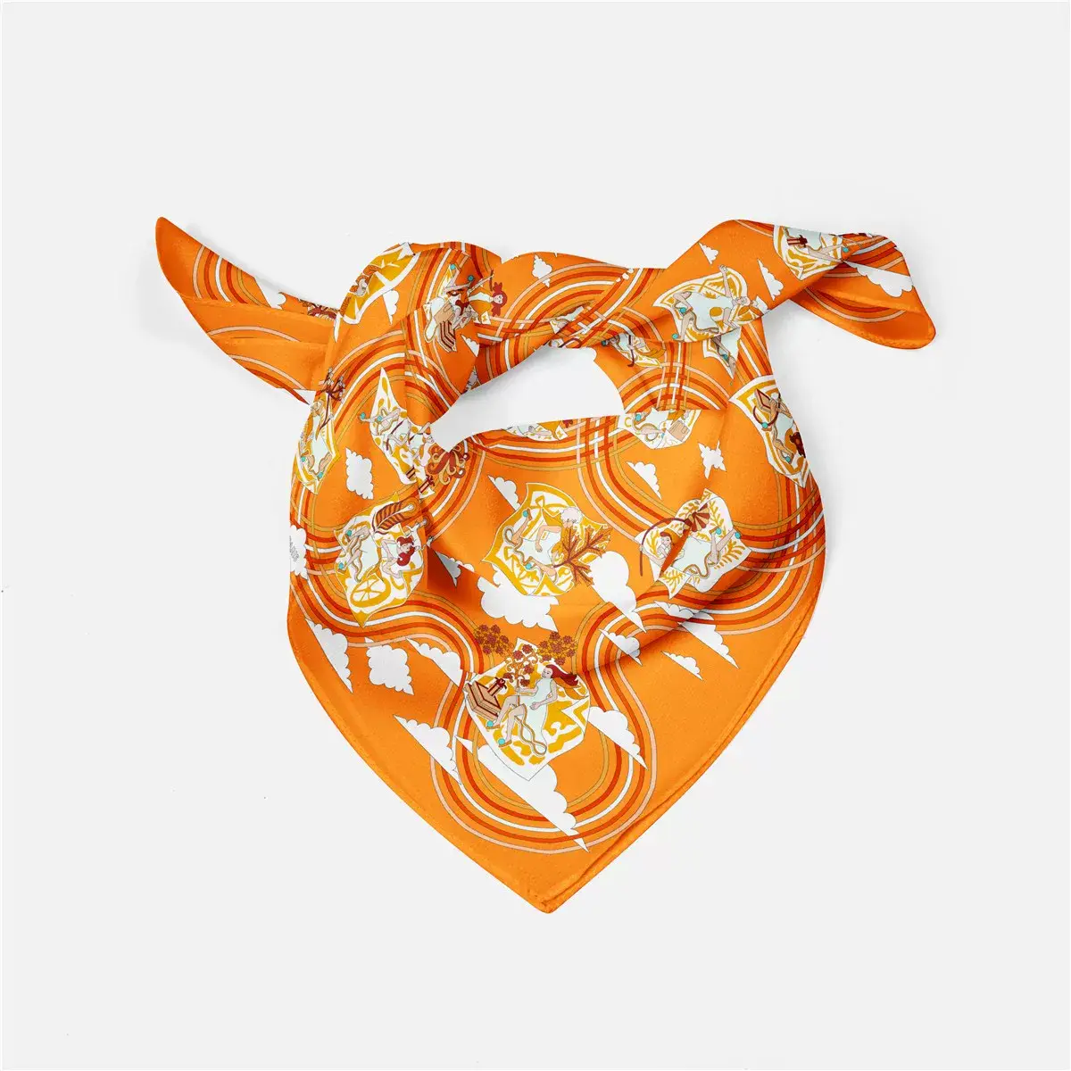 2024 Summer Silk Scarf for Women Blue Paris Design — feature 22