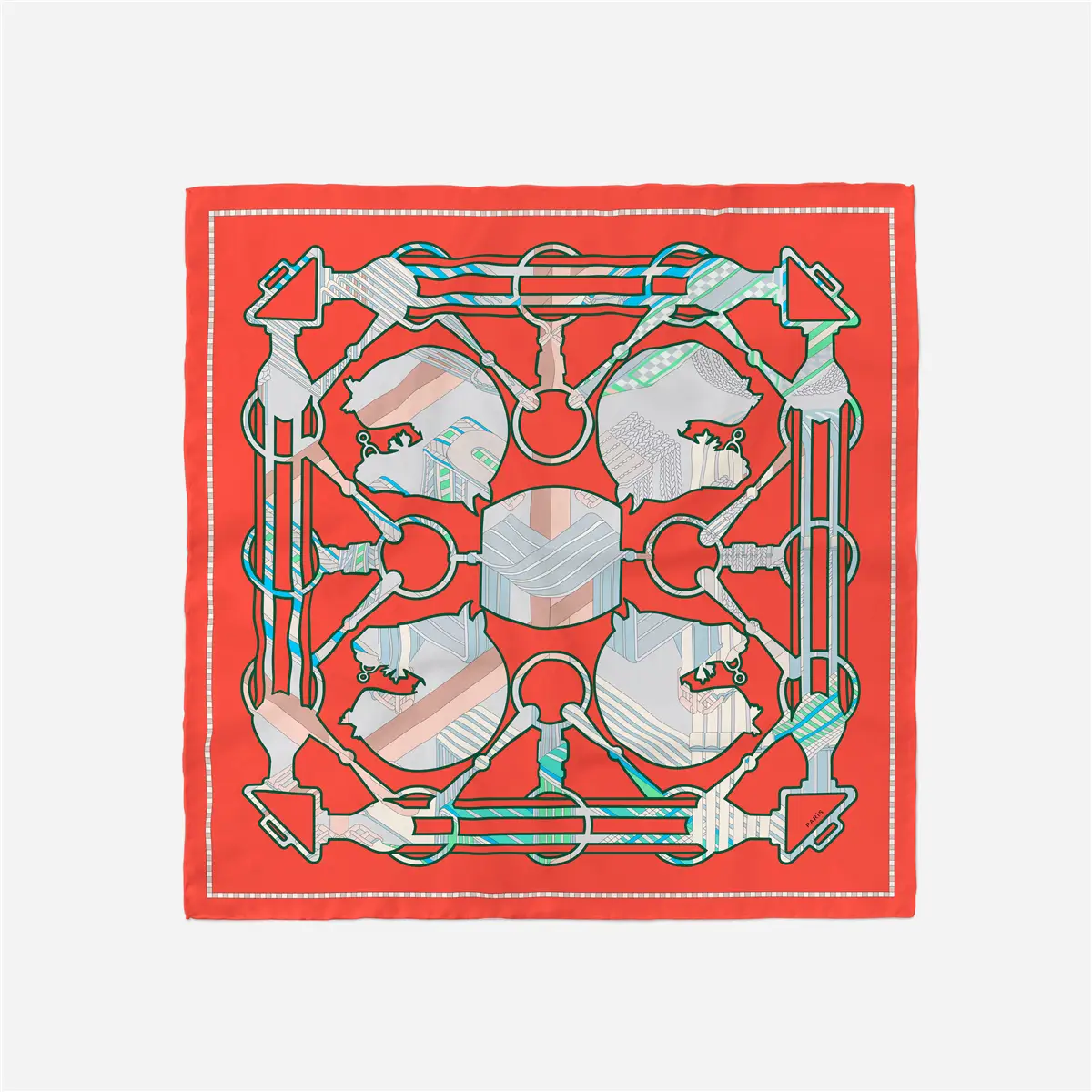 2024 Summer Silk Scarf for Women Blue Paris Design — feature 223