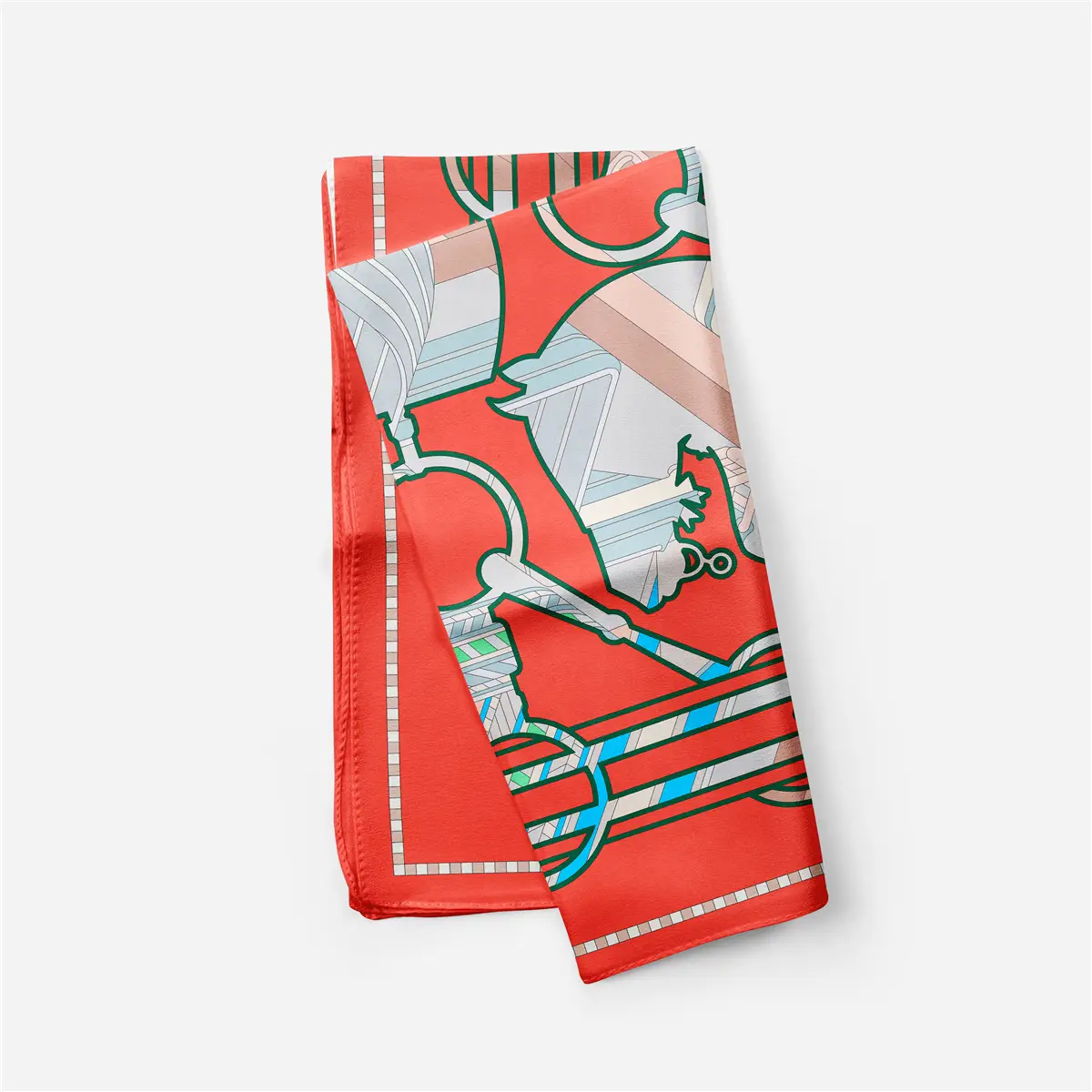 2024 Summer Silk Scarf for Women Blue Paris Design — feature 227