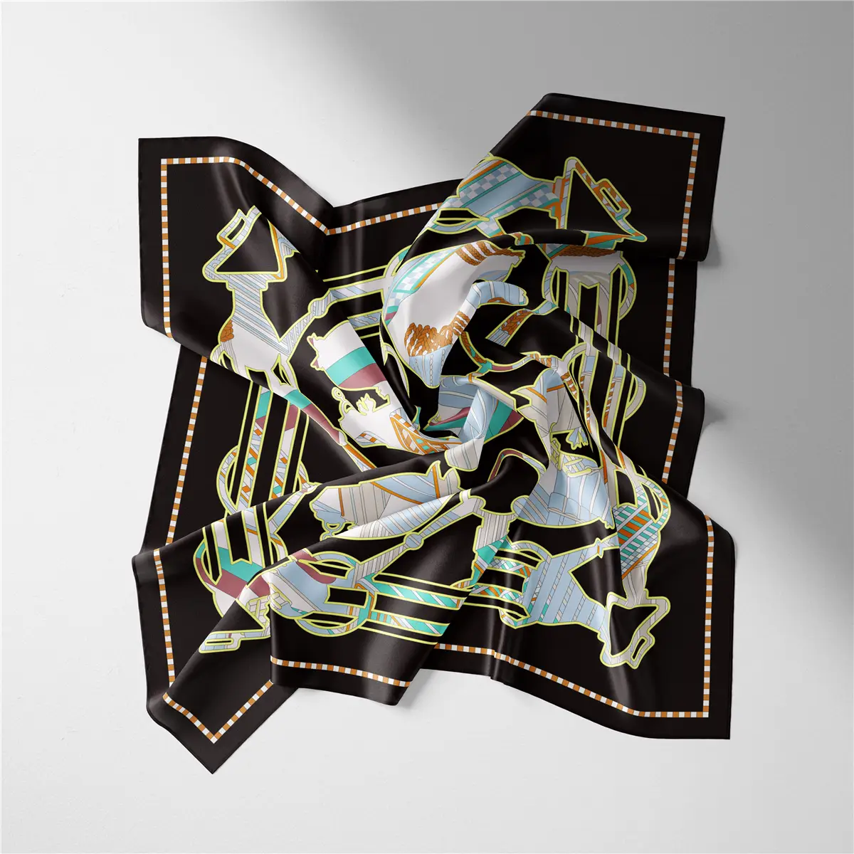 2024 Summer Silk Scarf for Women Blue Paris Design — feature 229