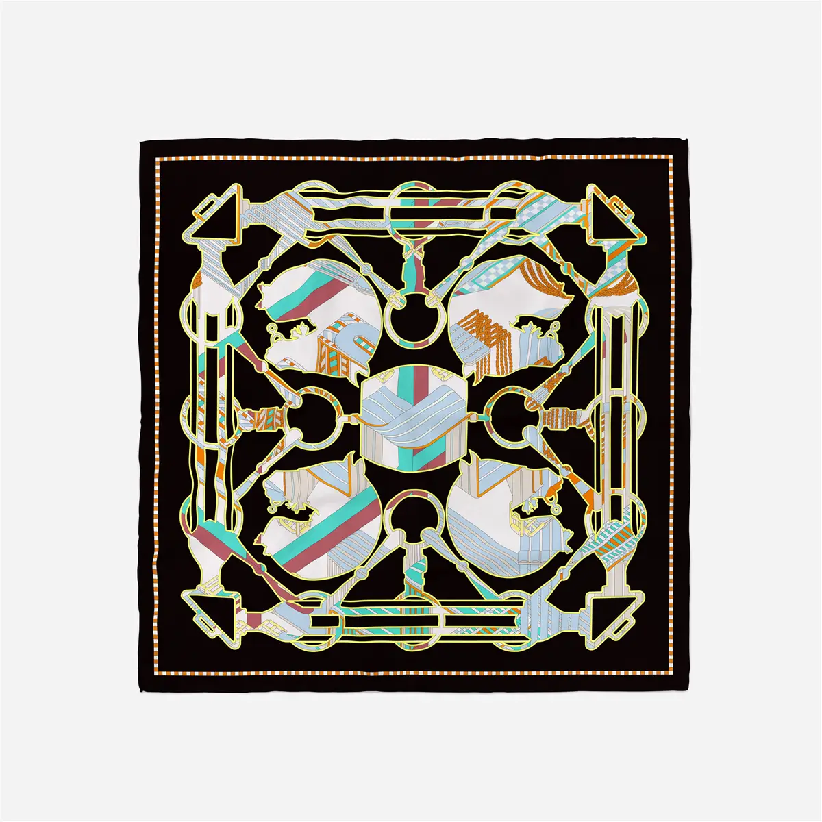 2024 Summer Silk Scarf for Women Blue Paris Design — feature 231