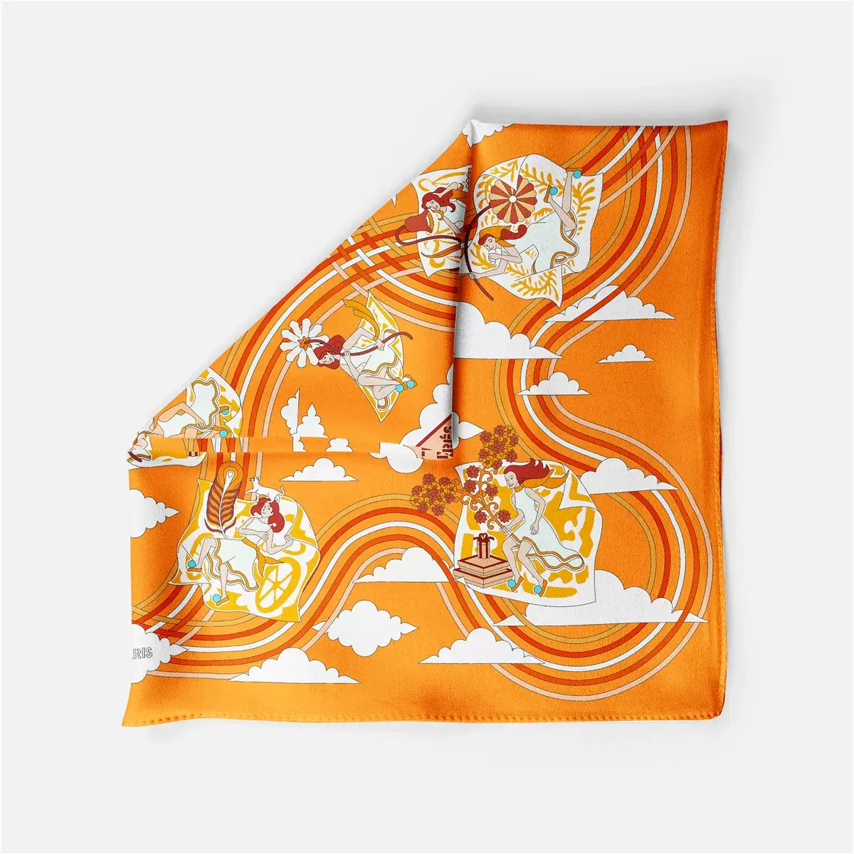 2024 Summer Silk Scarf for Women Blue Paris Design — feature 24