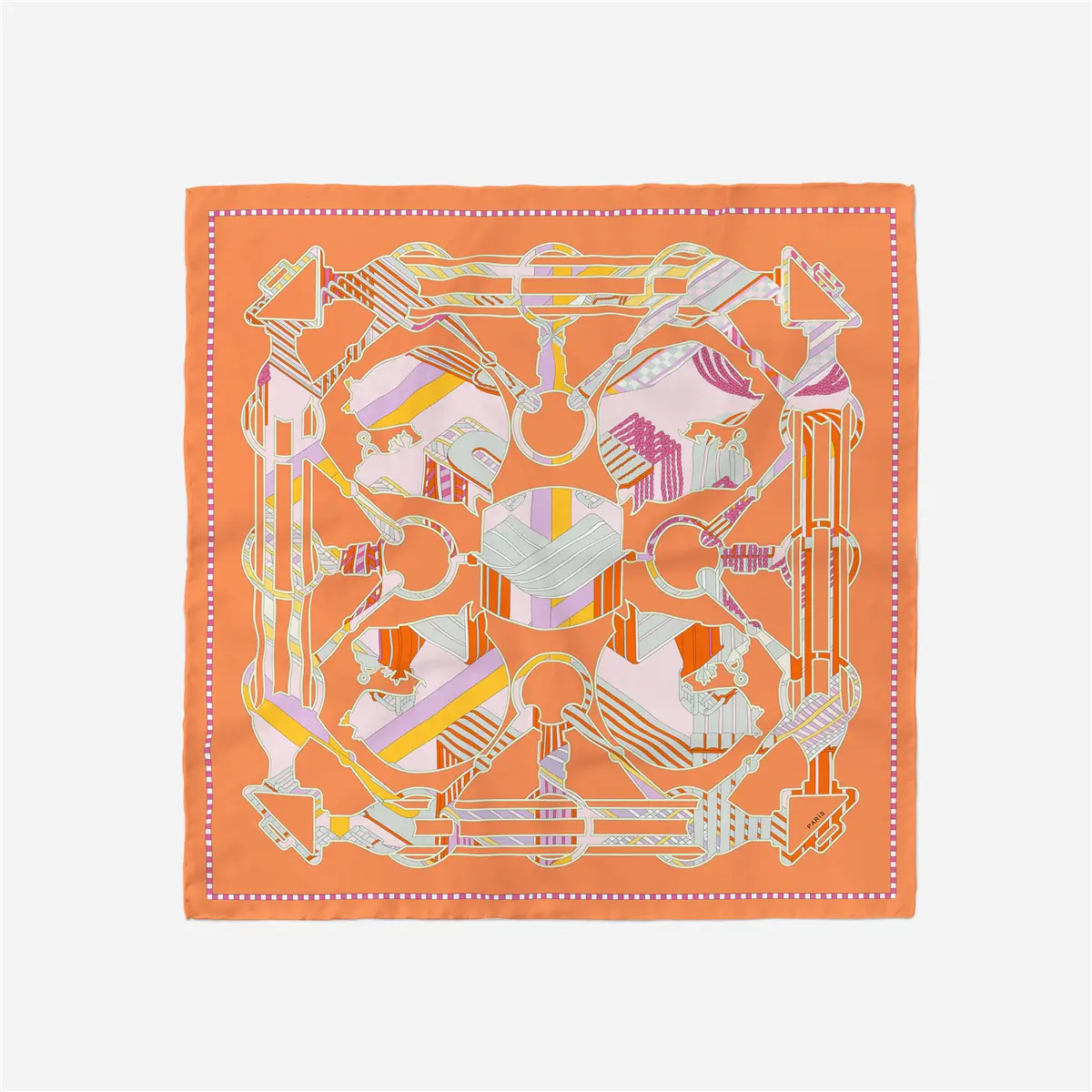 2024 Summer Silk Scarf for Women Blue Paris Design — feature 241