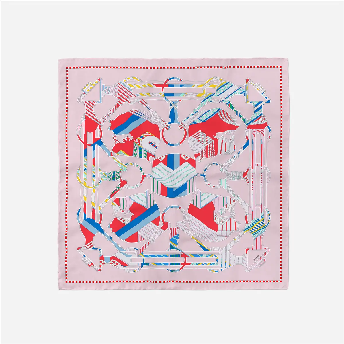 2024 Summer Silk Scarf for Women Blue Paris Design — feature 246
