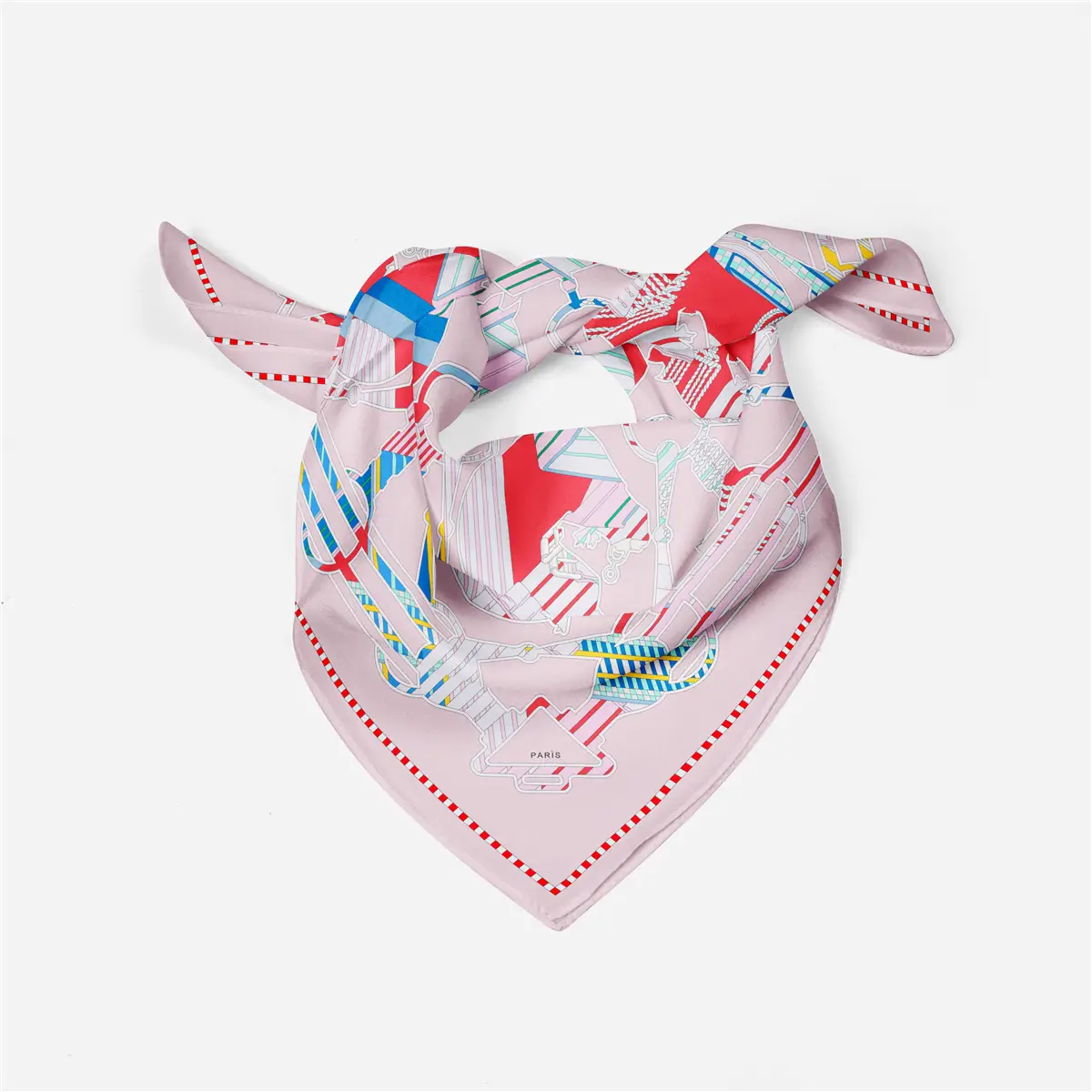 2024 Summer Silk Scarf for Women Blue Paris Design — feature 247