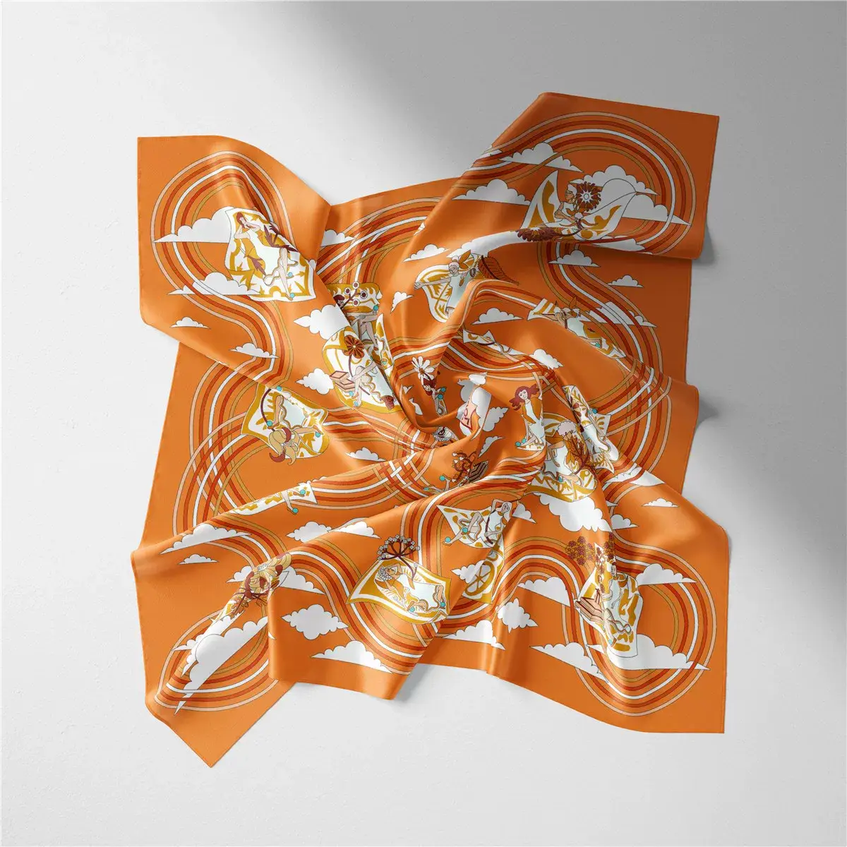 2024 Summer Silk Scarf for Women Blue Paris Design — feature 25