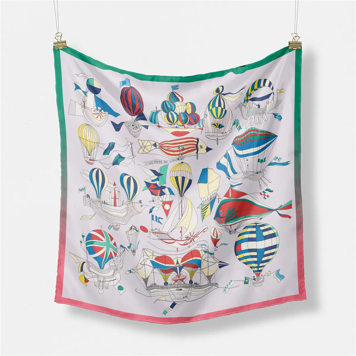 2024 Summer Silk Scarf for Women Blue Paris Design — feature 250