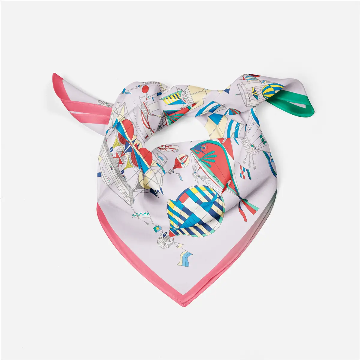 2024 Summer Silk Scarf for Women Blue Paris Design — feature 251