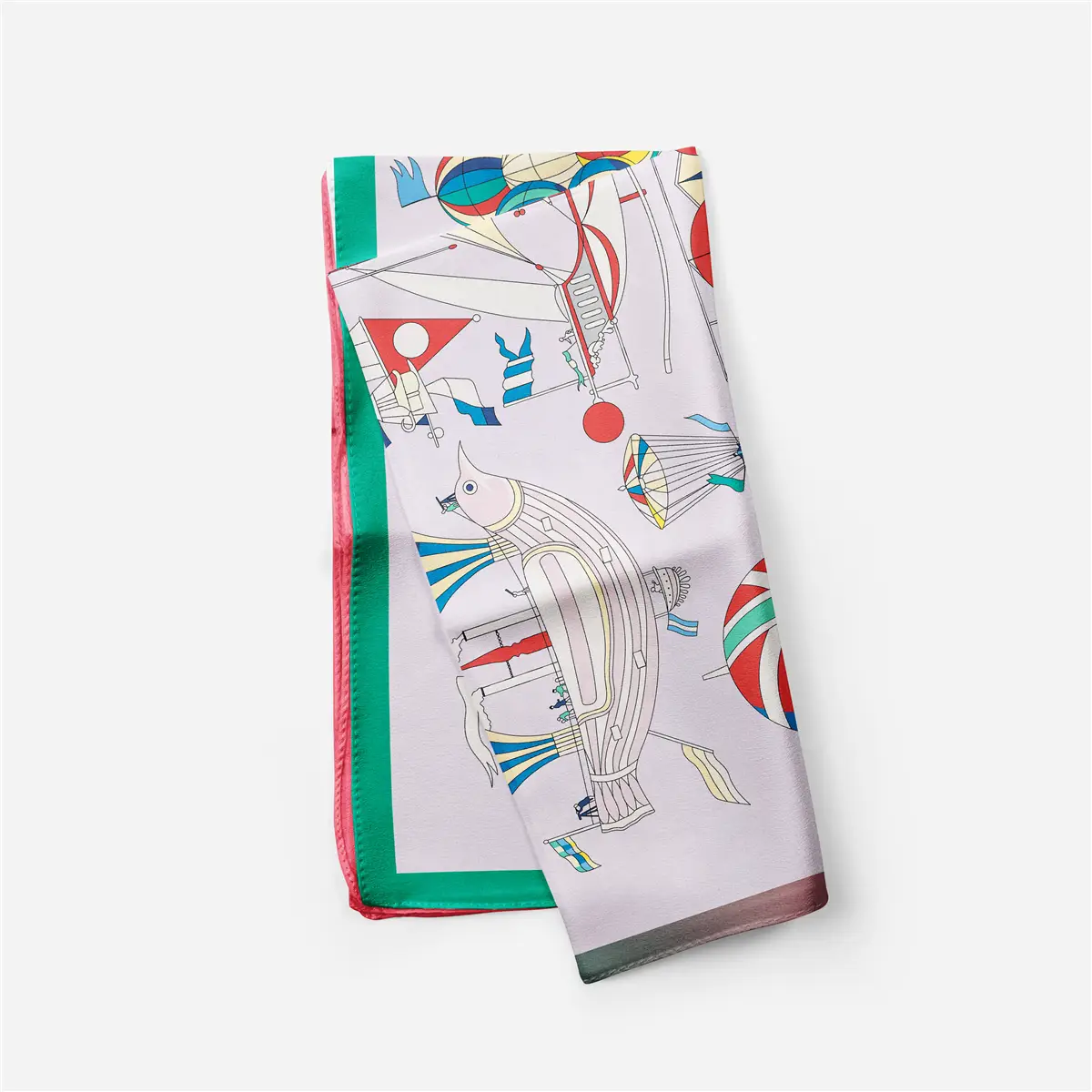 2024 Summer Silk Scarf for Women Blue Paris Design — feature 254