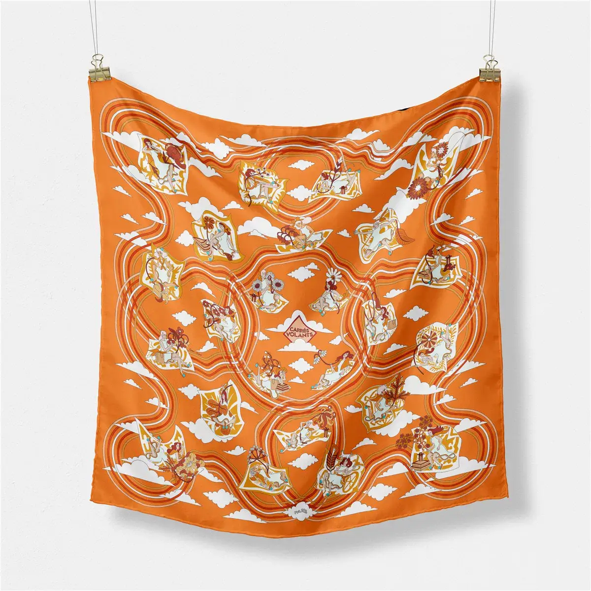 2024 Summer Silk Scarf for Women Blue Paris Design — feature 26