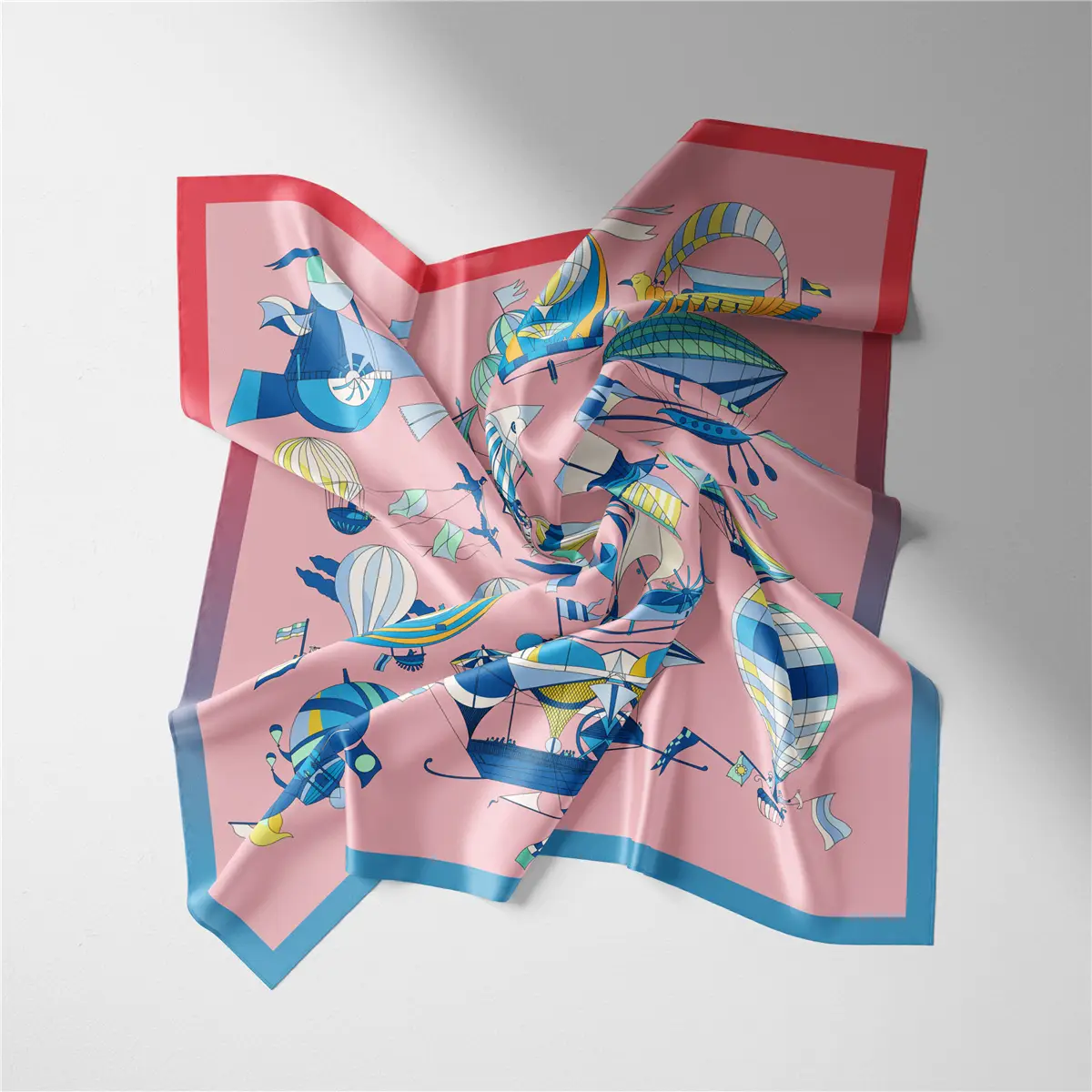 2024 Summer Silk Scarf for Women Blue Paris Design — feature 262
