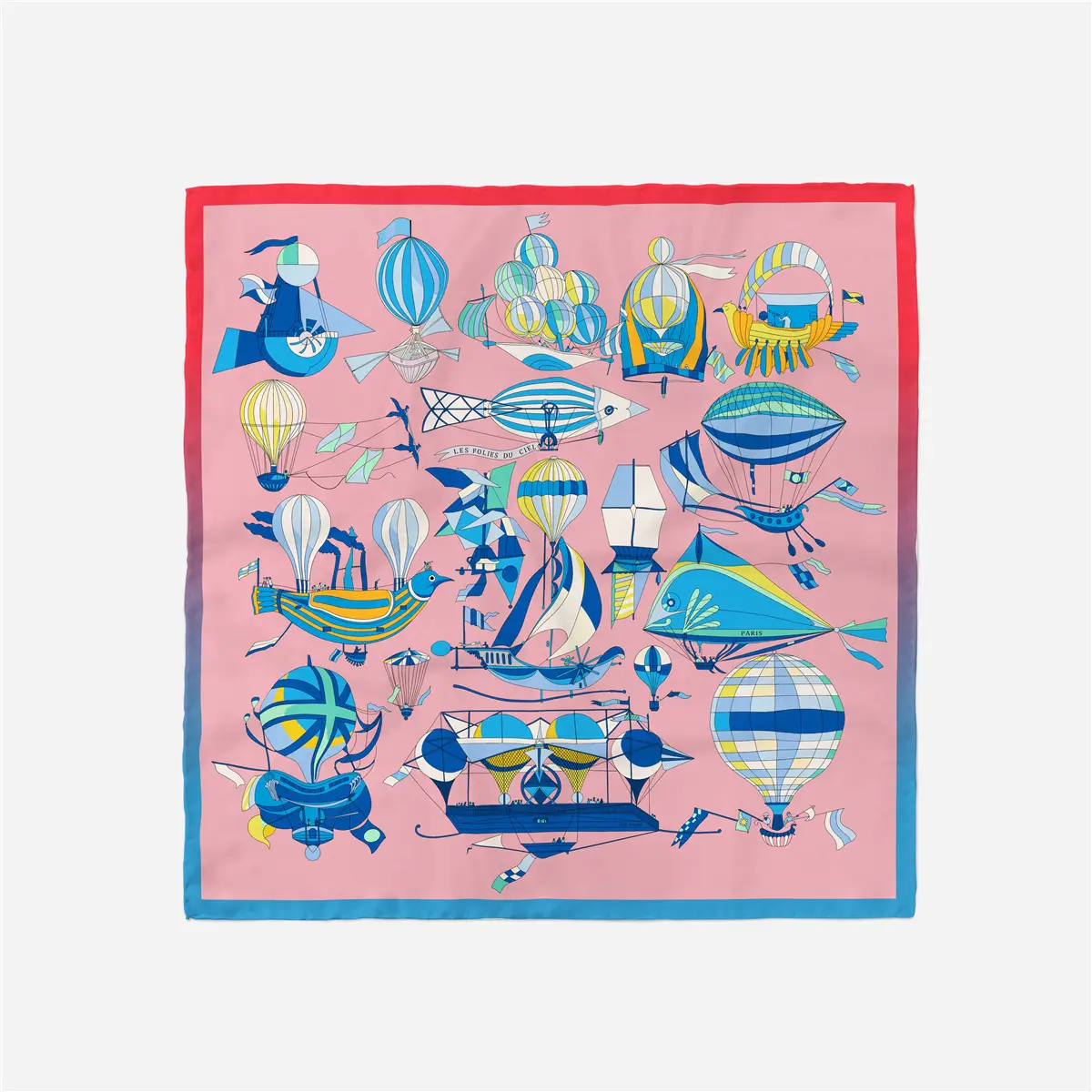 2024 Summer Silk Scarf for Women Blue Paris Design — feature 264
