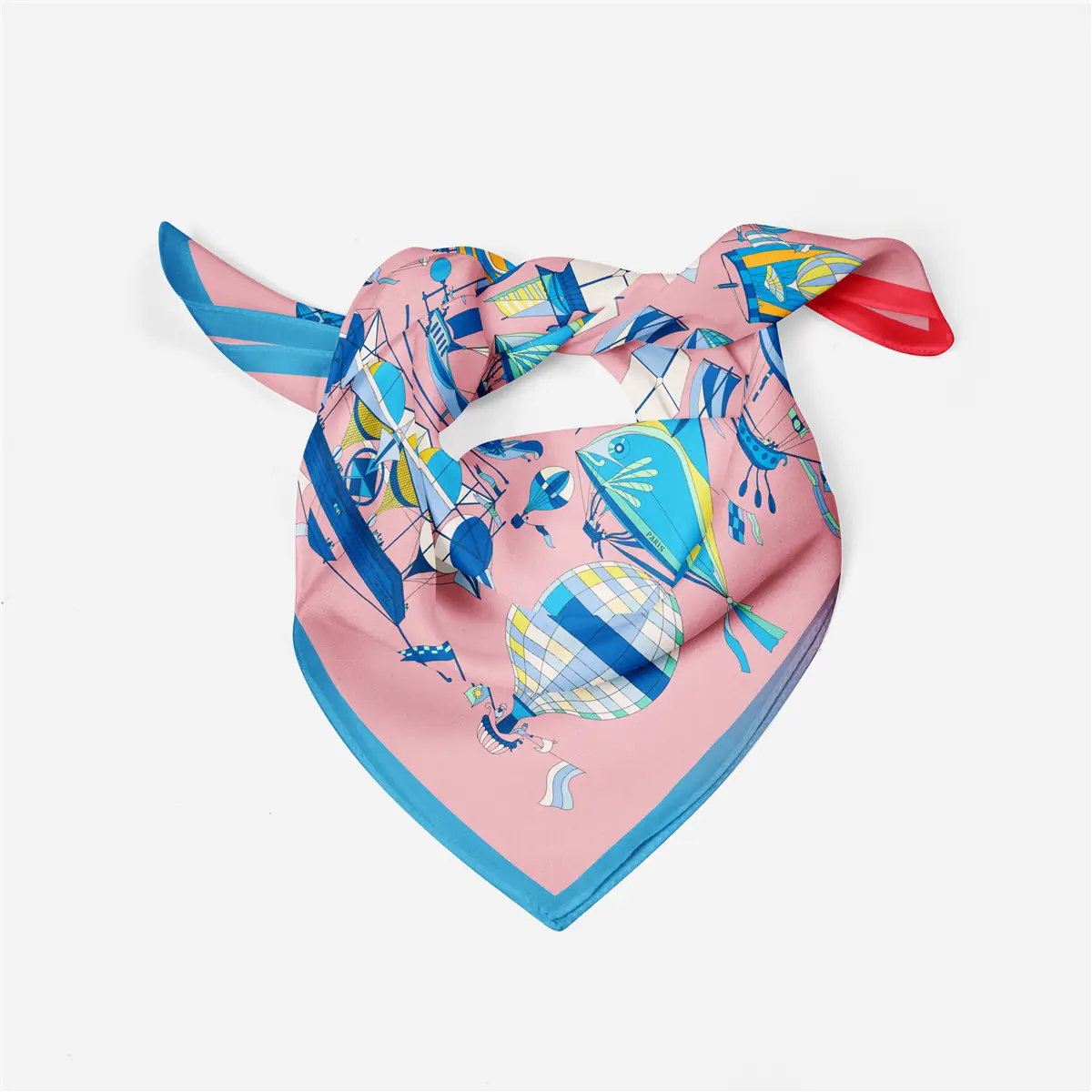 2024 Summer Silk Scarf for Women Blue Paris Design — feature 265