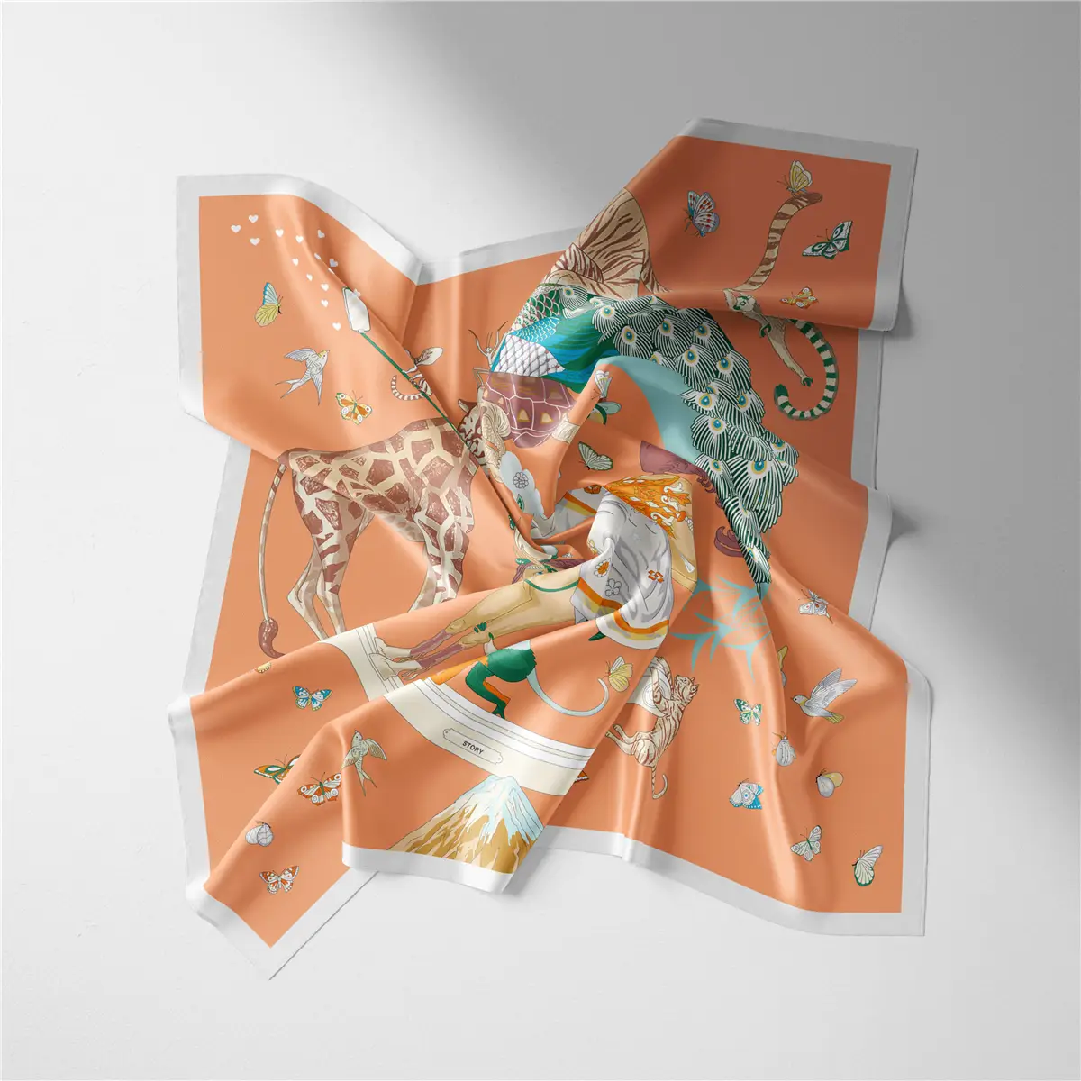 2024 Summer Silk Scarf for Women Blue Paris Design — feature 267