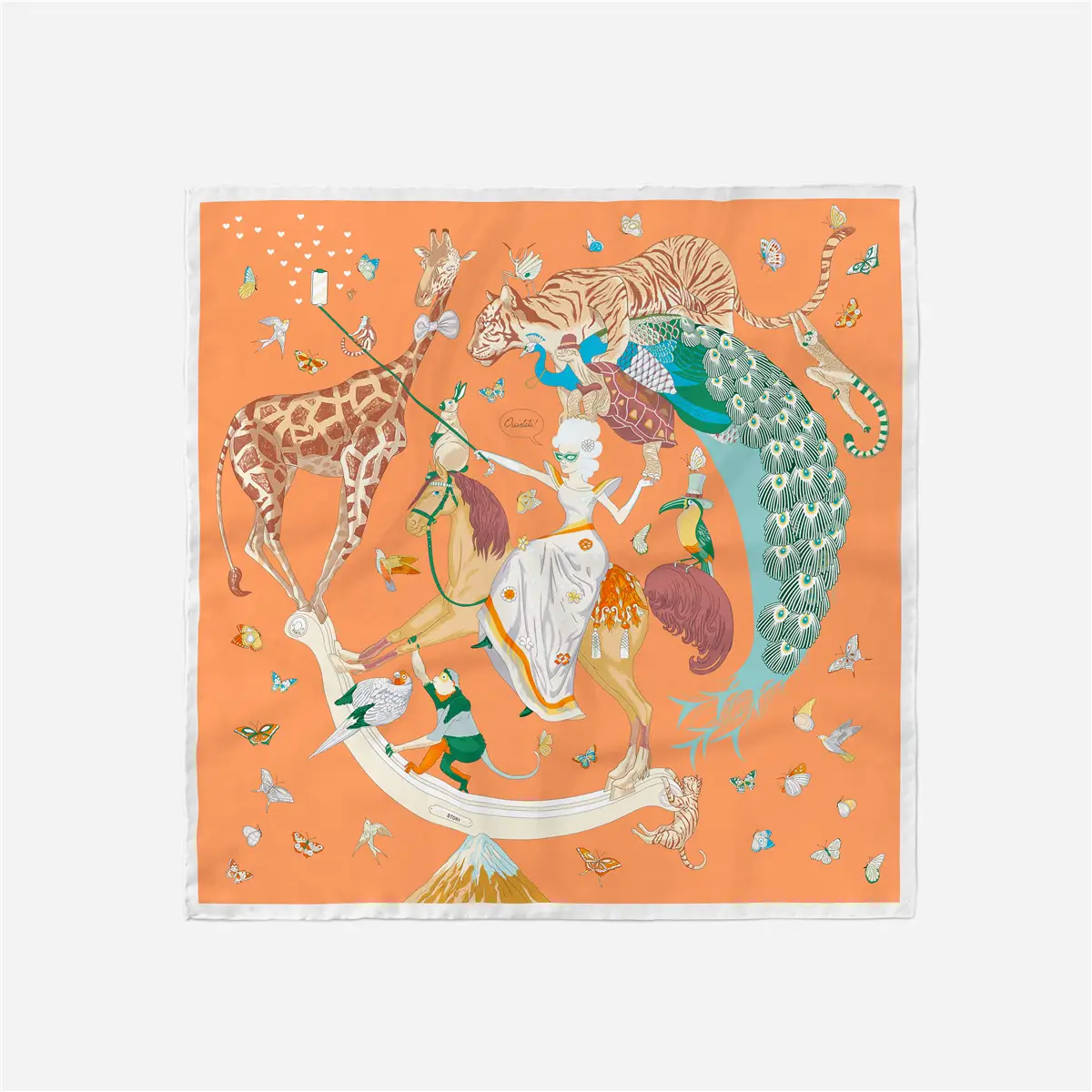 2024 Summer Silk Scarf for Women Blue Paris Design — feature 269