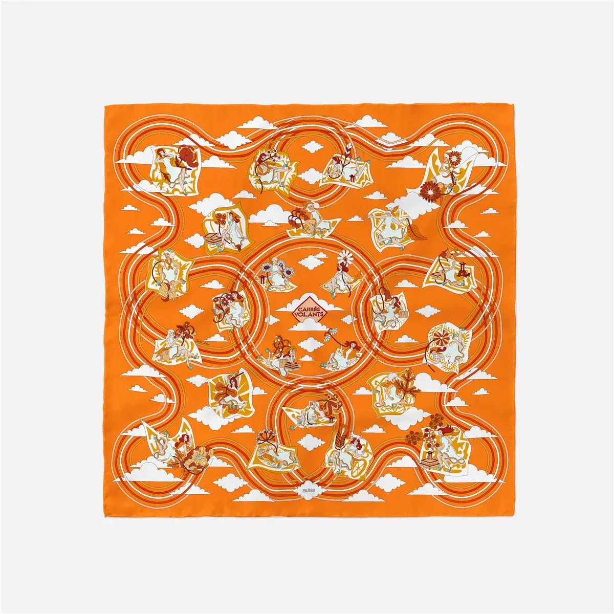 2024 Summer Silk Scarf for Women Blue Paris Design — feature 27