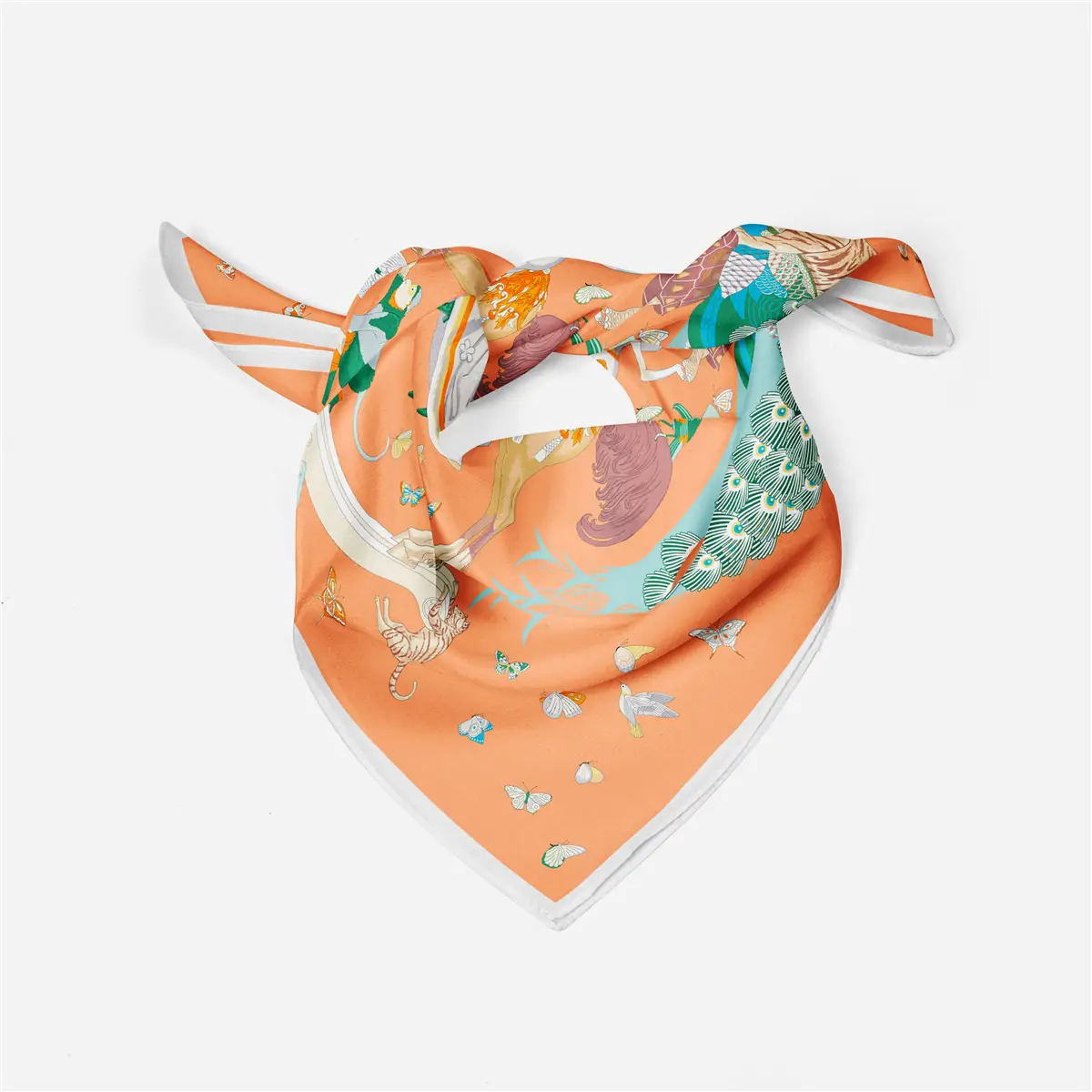 2024 Summer Silk Scarf for Women Blue Paris Design — feature 270