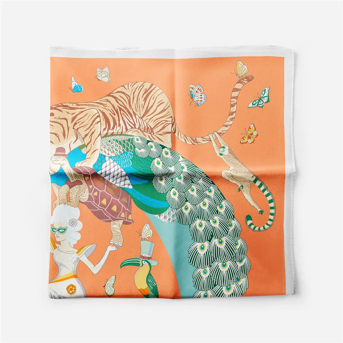2024 Summer Silk Scarf for Women Blue Paris Design — feature 272