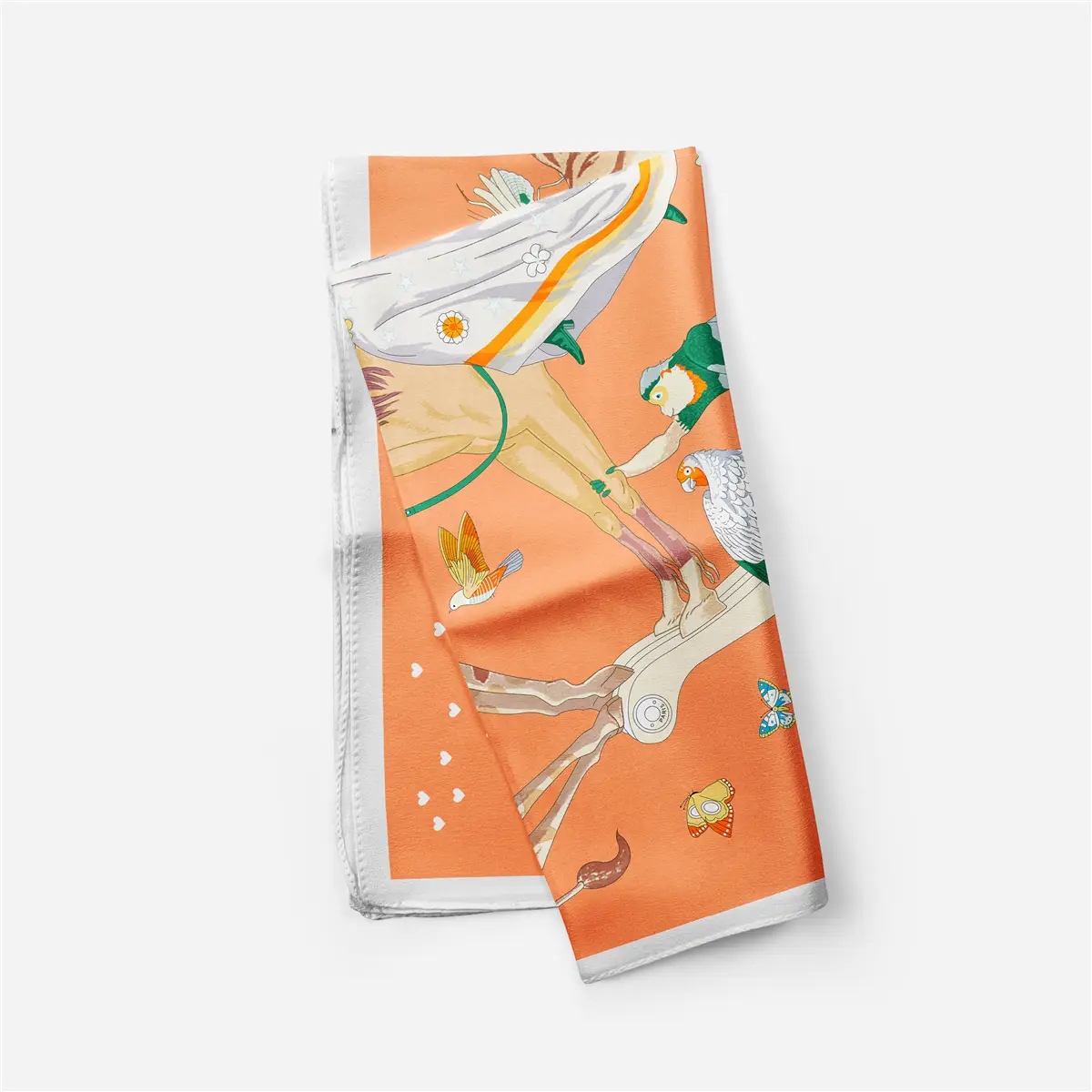 2024 Summer Silk Scarf for Women Blue Paris Design — feature 273