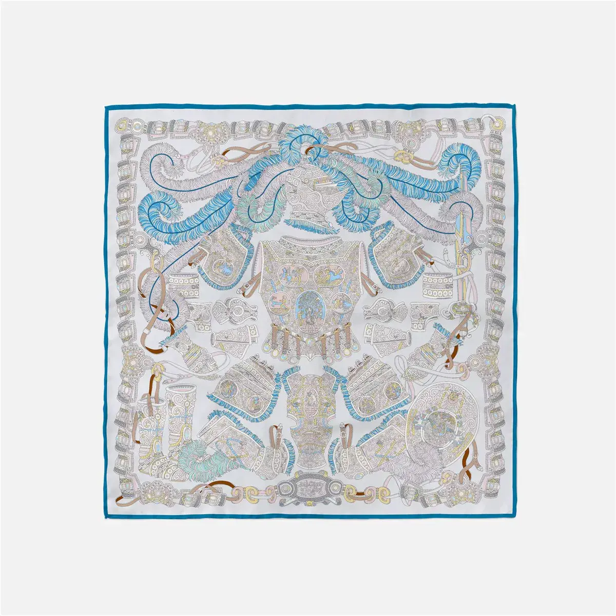 2024 Summer Silk Scarf for Women Blue Paris Design — feature 28