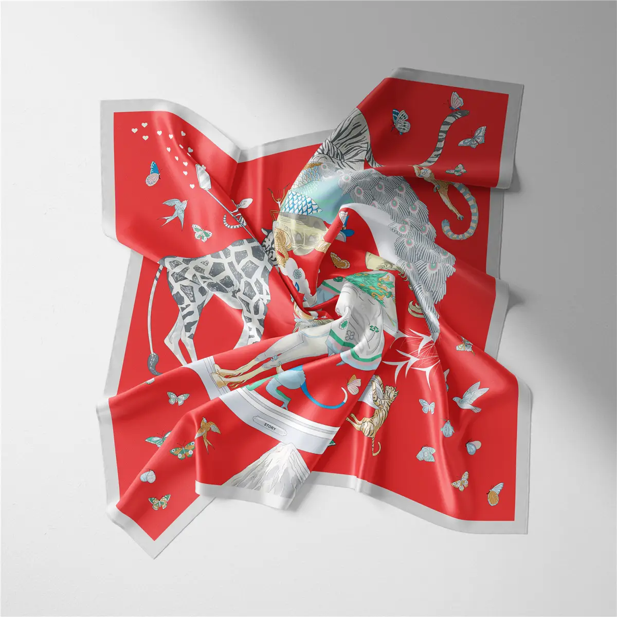 2024 Summer Silk Scarf for Women Blue Paris Design — feature 280