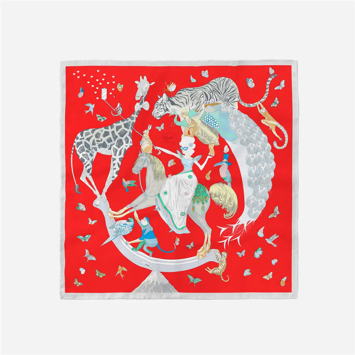 2024 Summer Silk Scarf for Women Blue Paris Design — feature 282