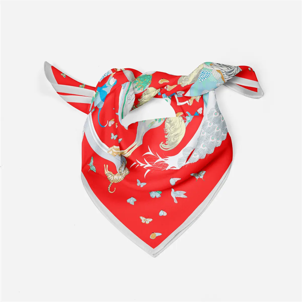 2024 Summer Silk Scarf for Women Blue Paris Design — feature 283