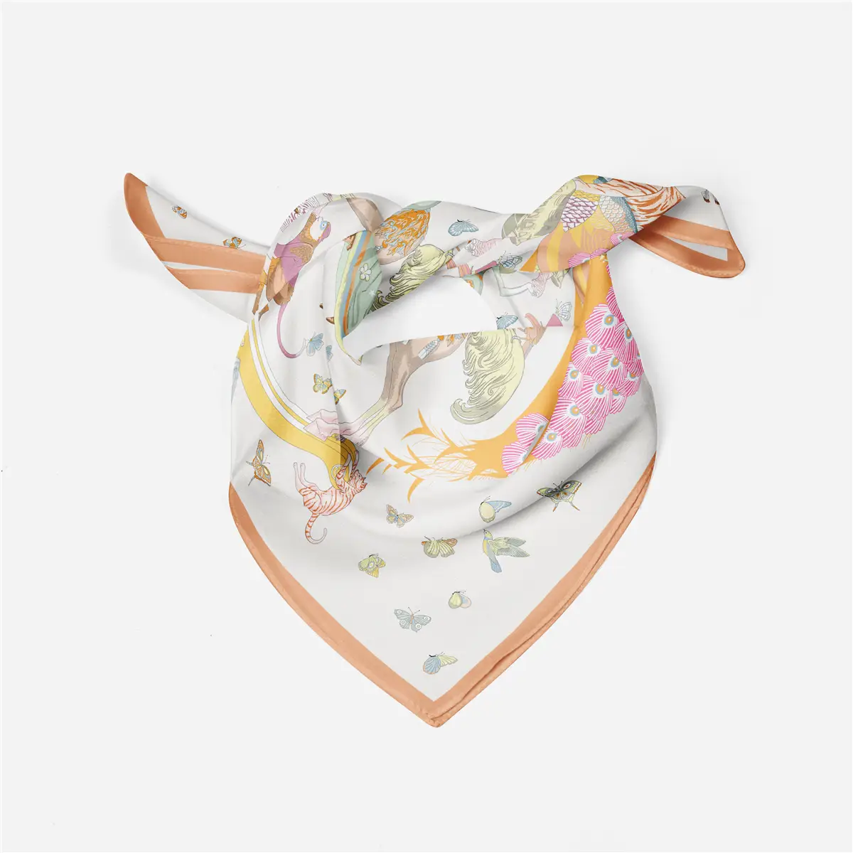 2024 Summer Silk Scarf for Women Blue Paris Design — feature 287