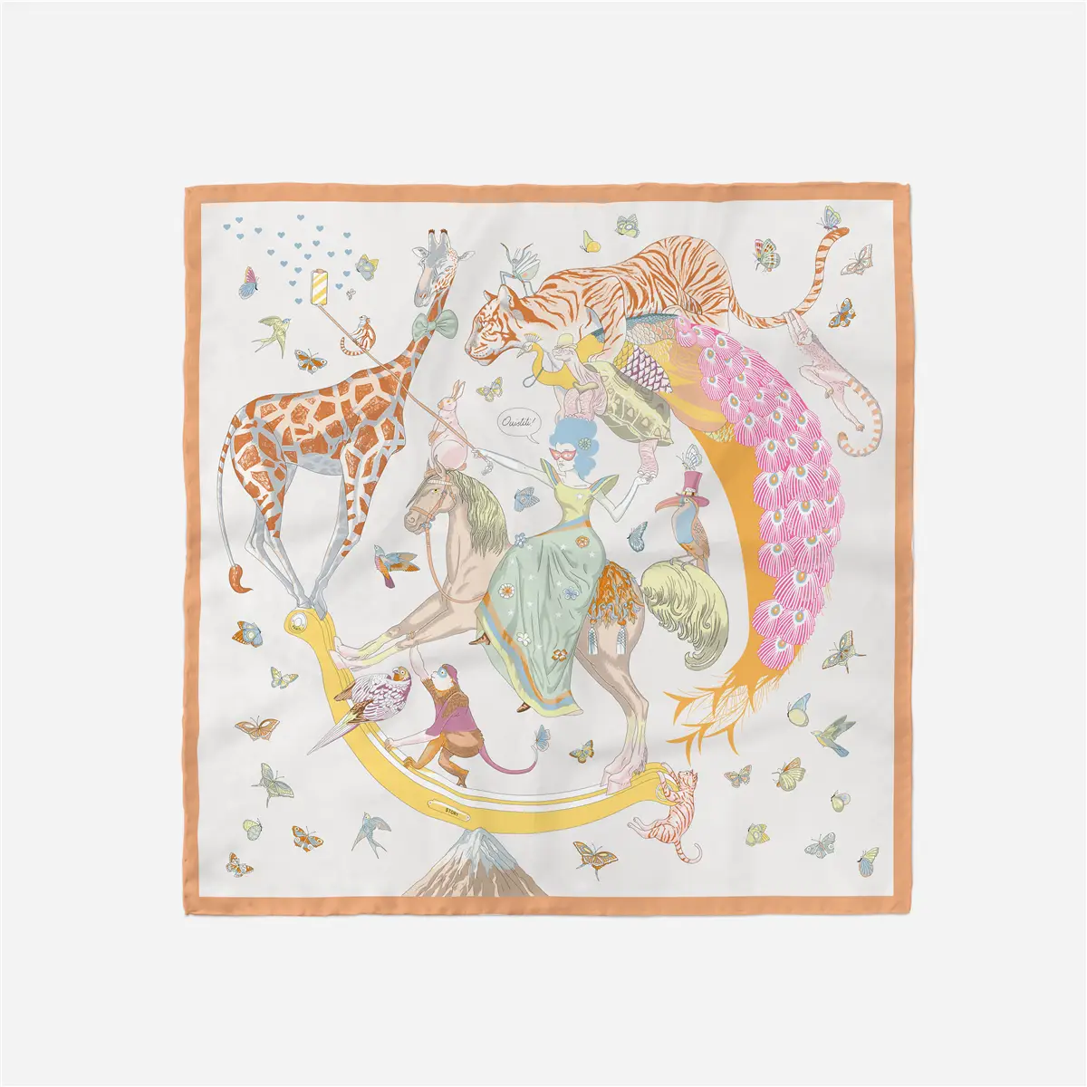 2024 Summer Silk Scarf for Women Blue Paris Design — feature 288
