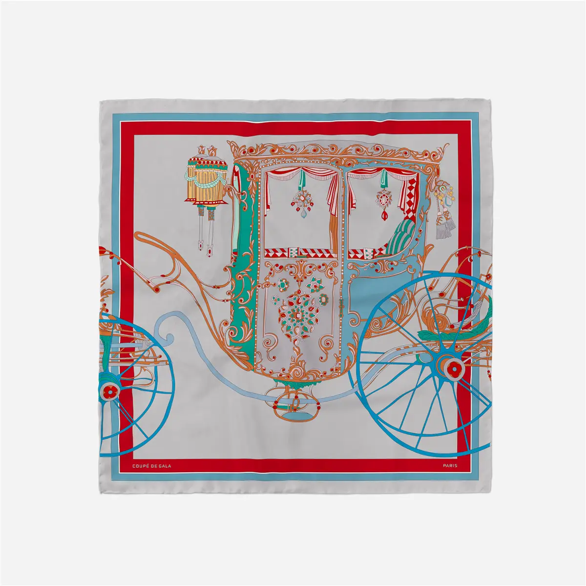 2024 Summer Silk Scarf for Women Blue Paris Design — feature 291
