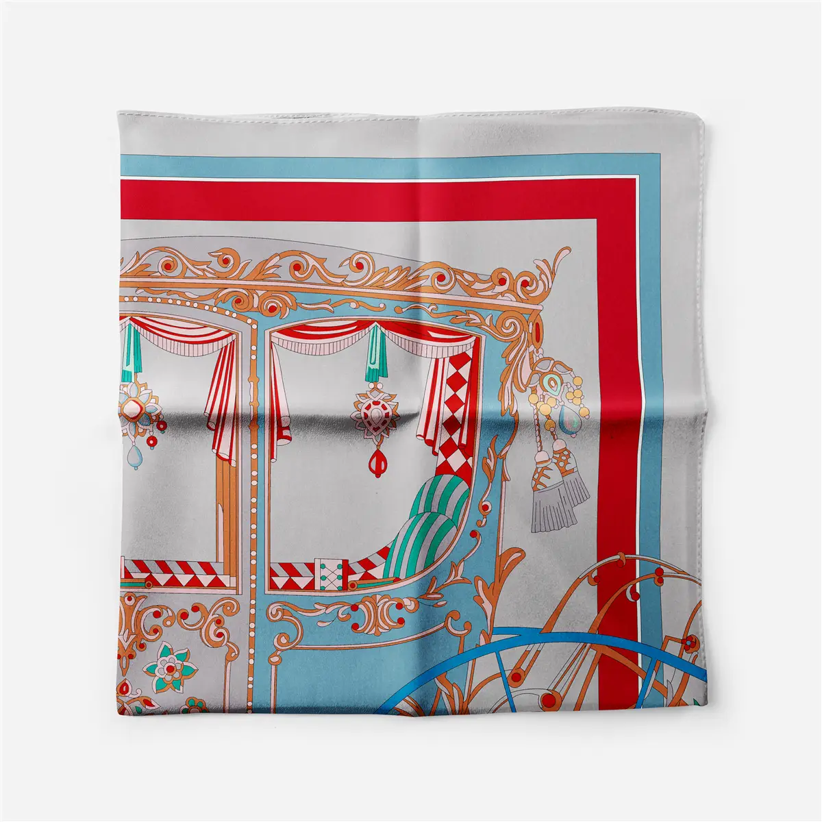 2024 Summer Silk Scarf for Women Blue Paris Design — feature 295