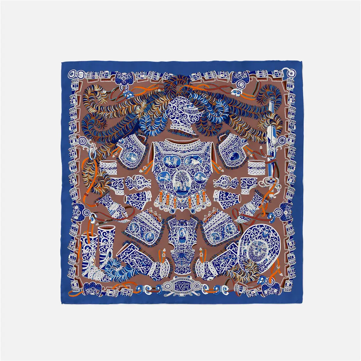 2024 Summer Silk Scarf for Women Blue Paris Design — feature 30